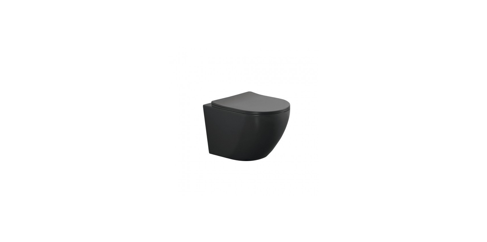 TAZA SANITARIO NEGRO MATE 490X360X360