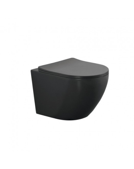 TAZA SANITARIO NEGRO MATE 490X360X360